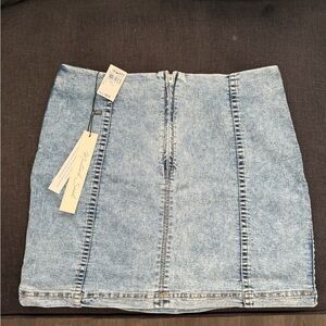 Mustard Seed Denim Mini Skirt in Light Blue